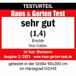 Kaltschaum-Wendematratze Duo Cotton -Maison Verkäufe FJPG S700 1321