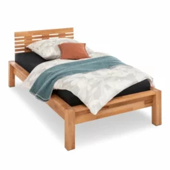 Massivholzbett 100x200 Cm Smoke Three