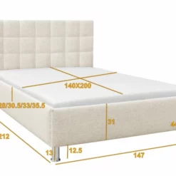 Polsterbett Placido 140 X 200 Cm -Maison Verkäufe FJPG S700 2122