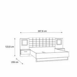 Doppelbett Sirius Black 180 X 200 Cm -Maison Verkäufe FJPG S700 2280