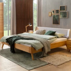 Massivholzbett Oak-Bianco 180 X 200 Cm